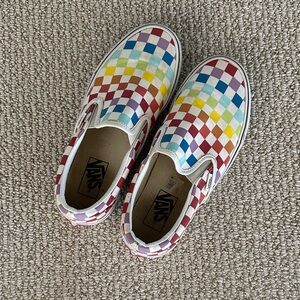 Vans Multicolor Checkerboard Slip-On Shoes